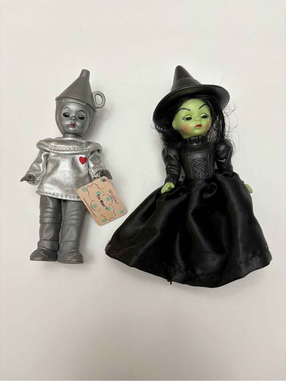 Madame Alexander Tin Man Silver & Wicked Witch Green Black Dolls